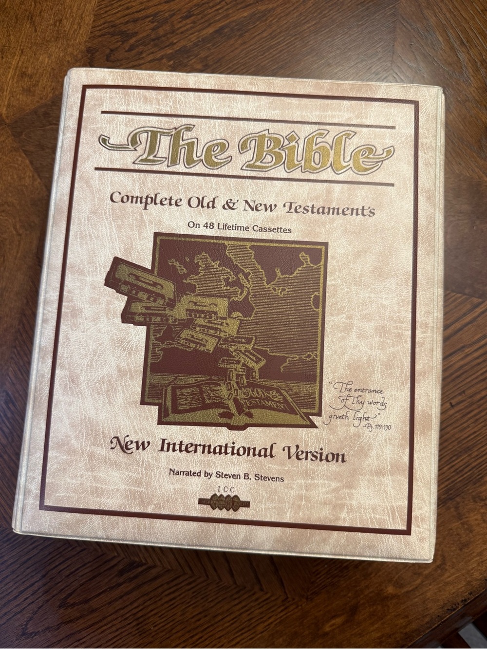 Bible cassette collection-New International Version - Cream & Brown Cover